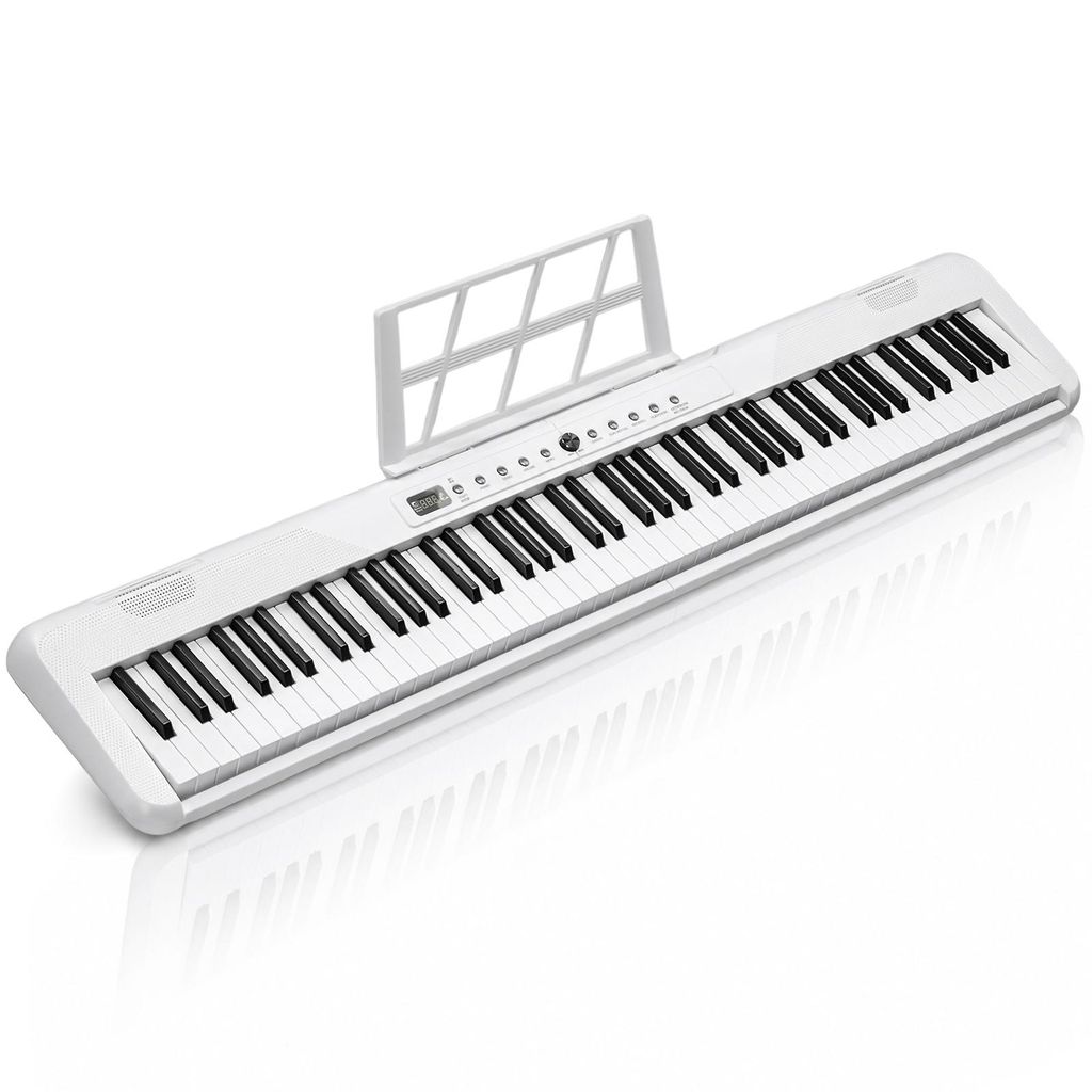 FCH Digital Piano 88 Tasten,E Piano Digital Keyboard mit Lautsprecher, Sustainpedal & MIDI für Anfänger,Weiß