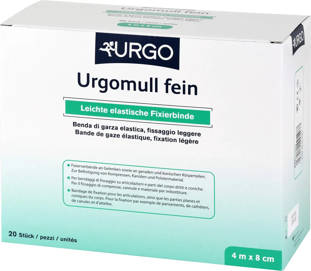 Urgomull fein 4mx8cm - Set 20 Bende Elastiche per Medicazioni Sicure - 3