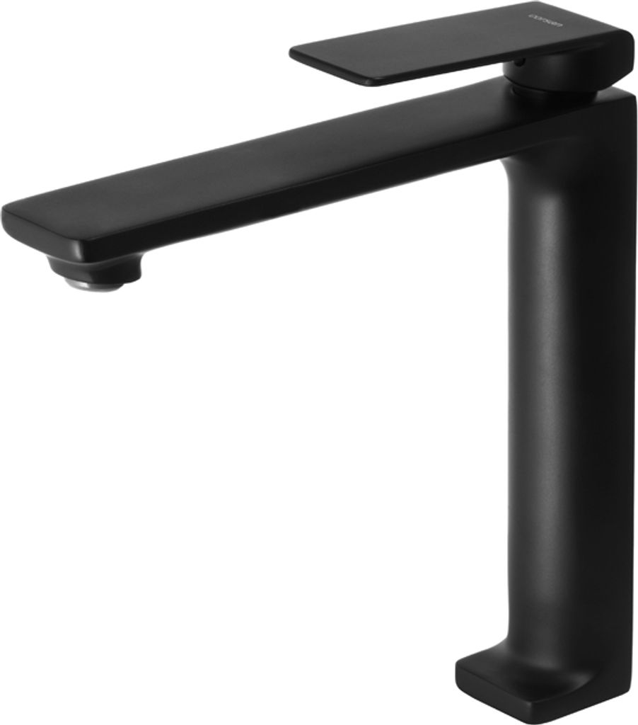 Waschbecken-Batterie, Waschschale-Armatur, modern, schwarz, TRINO, eckig hoch