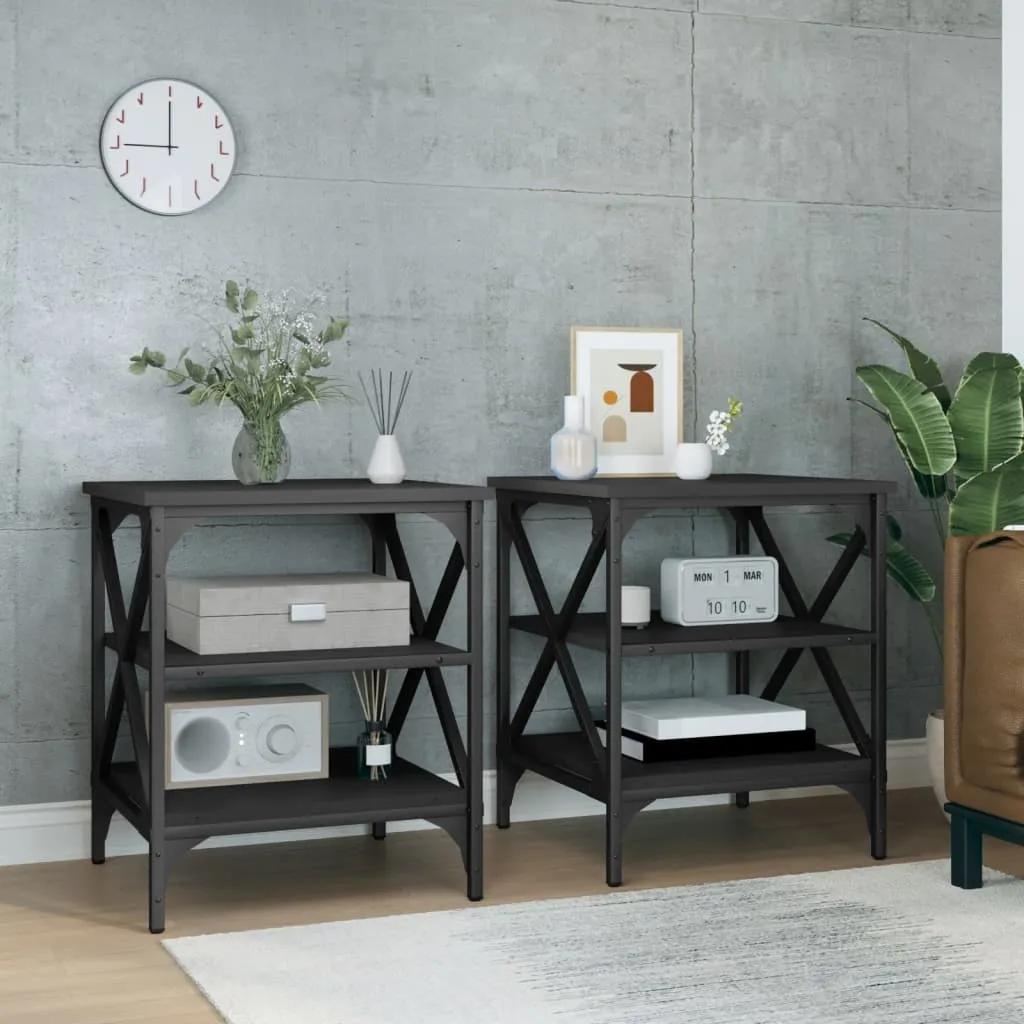 VIDAXL - Tavolini Da Salotto Impilabili 2 Pz Legno Massello Di Acacia