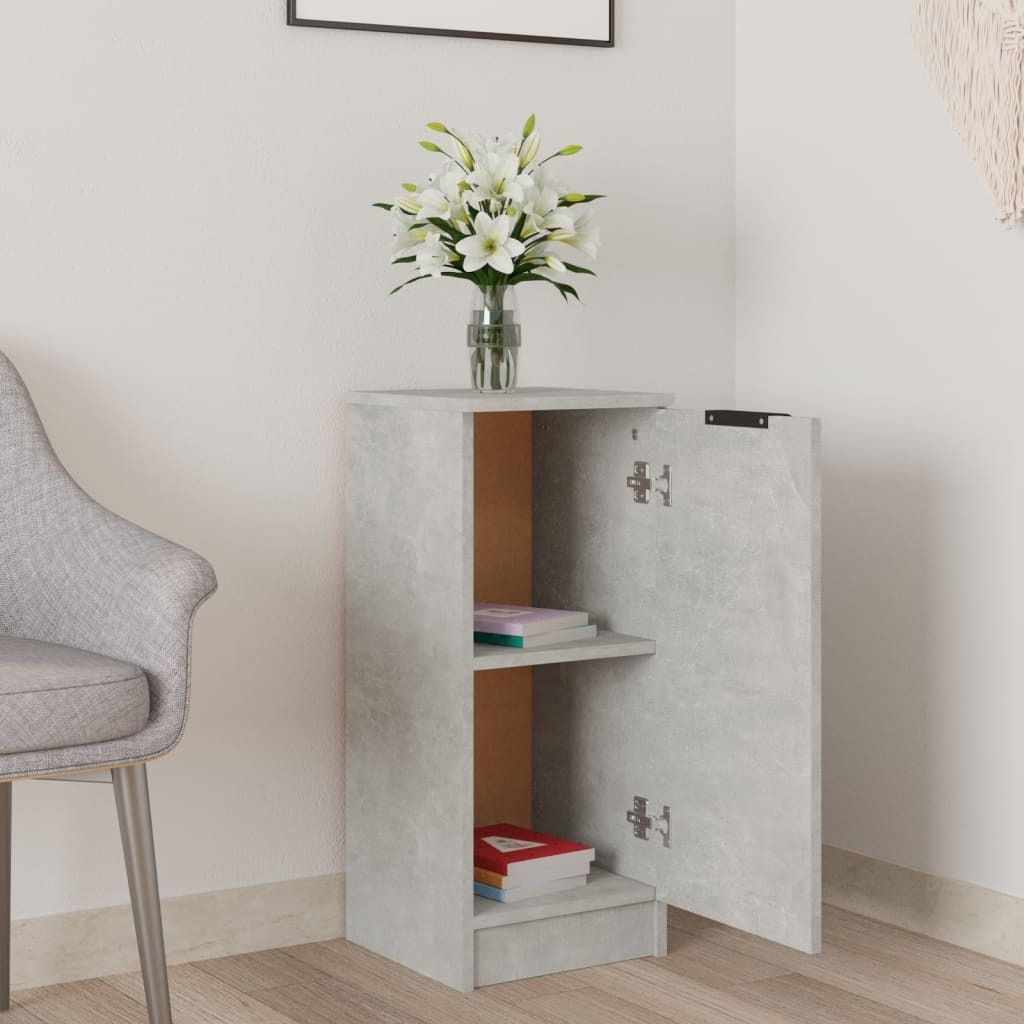 "im Sonderangebot"Sideboard - praktischem Design - Wohnzimmerschrank - Kommde für Flur - Betongrau 30x30x70 cm Holzwerkstoff DEMöbel 2592407