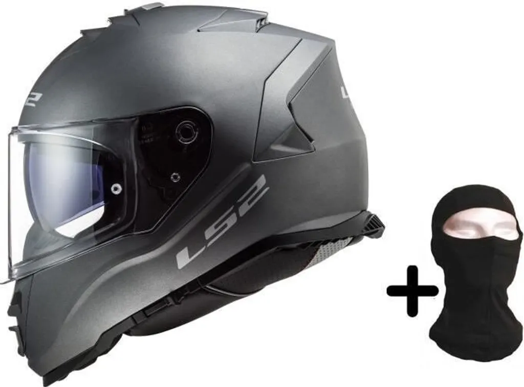 Casque Moto Touring LS2 FF800 Storm Solid Titane XL - Idéal Long Trajet