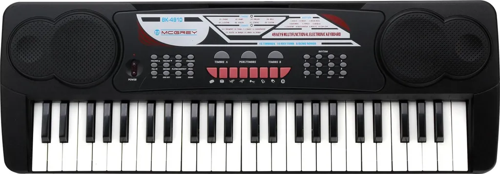 Clavier de musique McGrey BK-4910 noir idéal pour enfant et junior