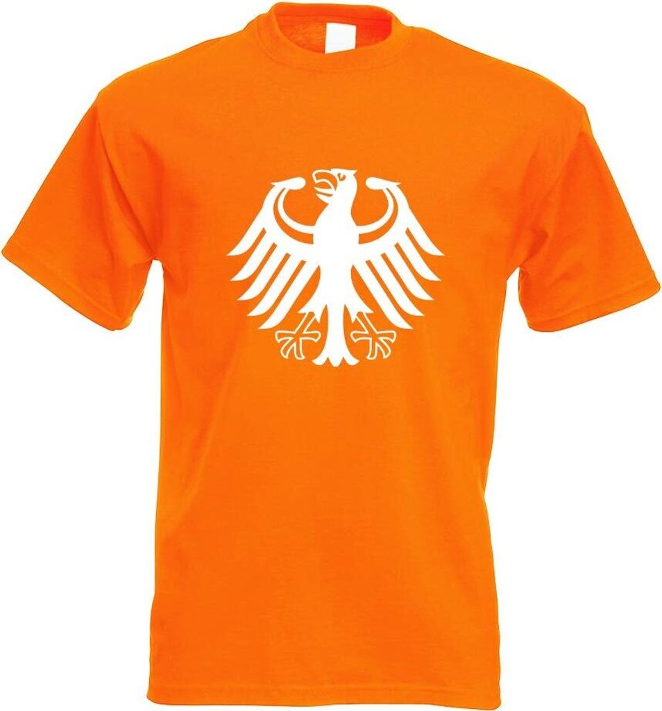 Kiwistar - T-Shirt - orange - Bundeswappen Deutschlands Motiv Bedruckt Funshirt Design Print - mit Motiv Bedruckt - Funshirt Design - Sport - Freiz...