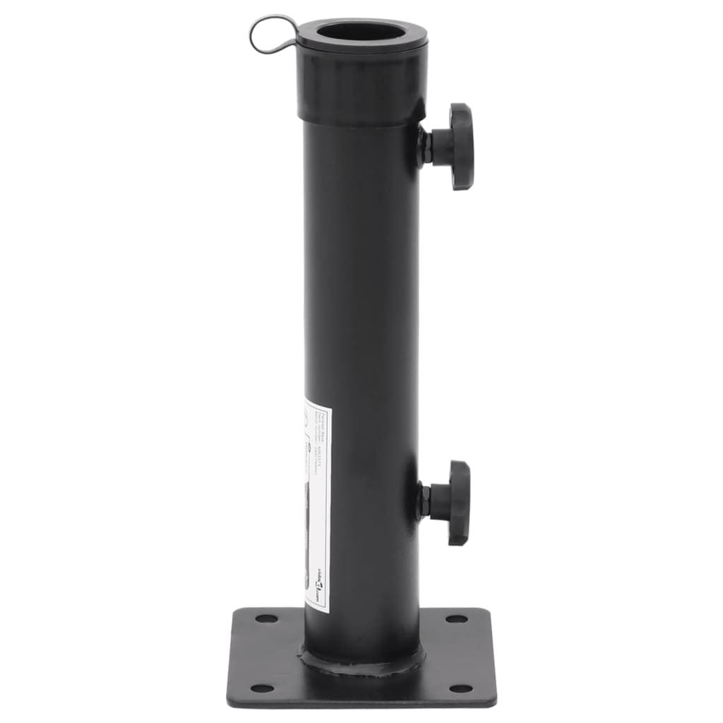 vidaXL Stojak na parasol do słupa Ø38/48 mm stal czarny Zdjęcie produktu 