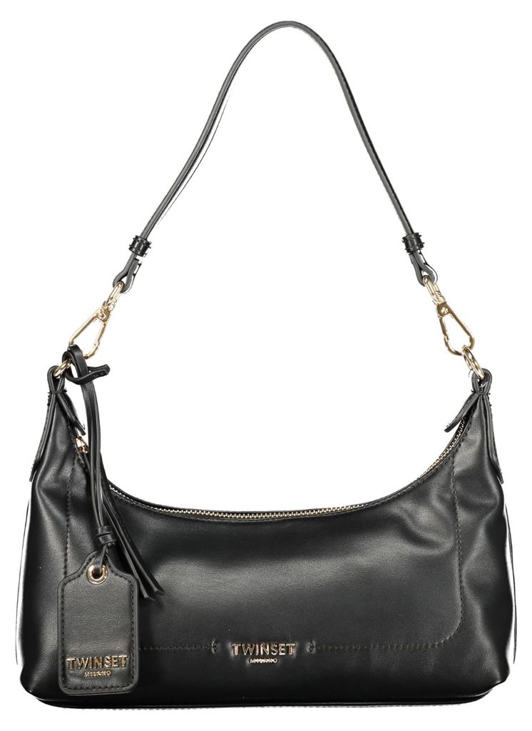 Elegante schwarze Damentasche mit abnehmbarem Schulterriemen