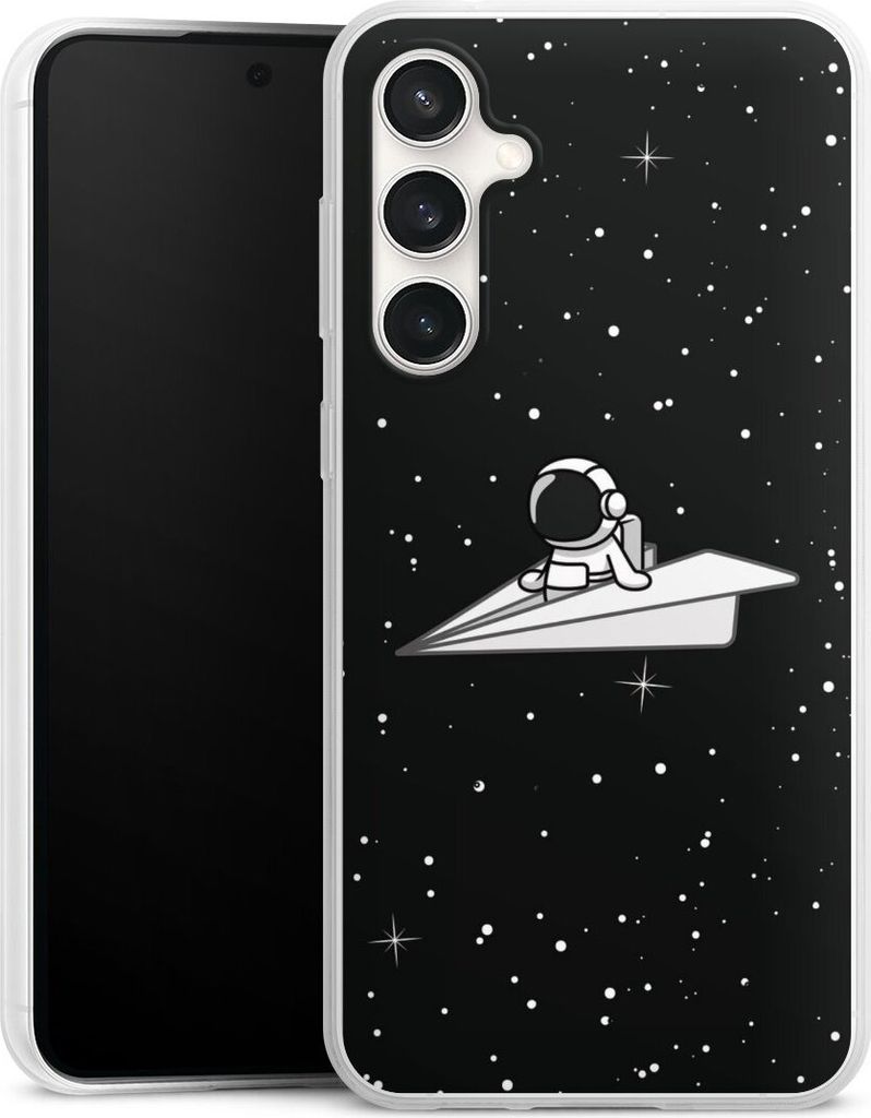 DeinDesign Slim Hülle für Samsung Galaxy S23 FE Silikon Case Ultra Dünn Handyhülle Astronaut Comic Papier
