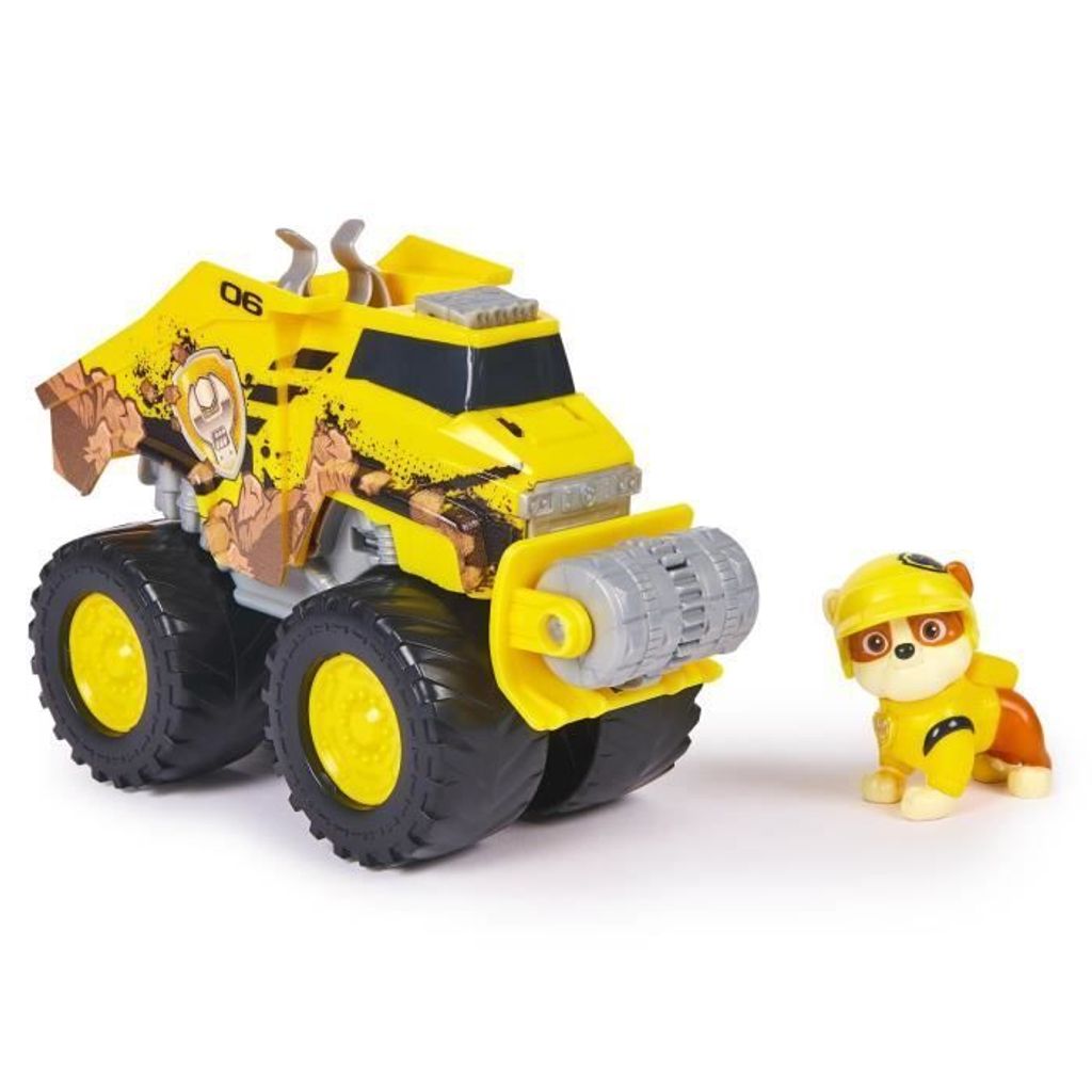 Paw Patrol Rescue Wheels Ruben Fahrzeug, Abnehmbare Figur, Transformierbares Fahrzeug, Mit Projektilen, Ab 3 Jahren