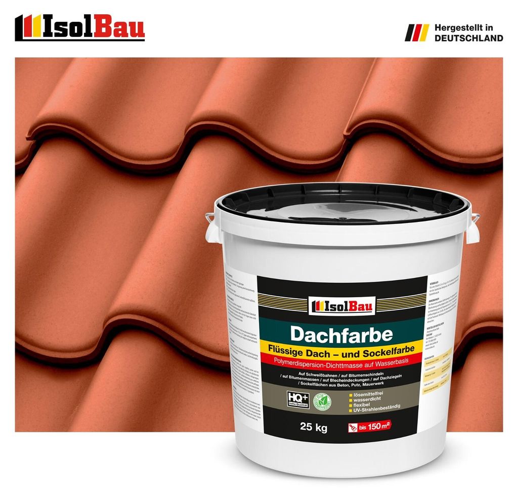 Isolbau Dachfarbe Ziegelrot 25 kg Sockelfarbe Fassadenfarbe Produktbild 
