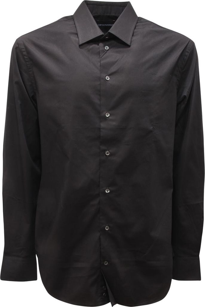 L1643 Camicia Uomo Emporio Armani Modern Fit Man Shirt Black