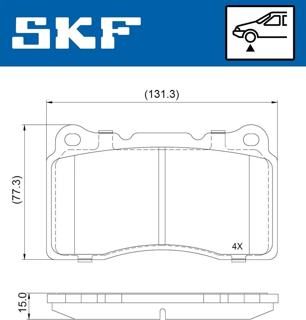Plaquettes de frein SKF VKBP 81022 haute performance pour Megane III DZ