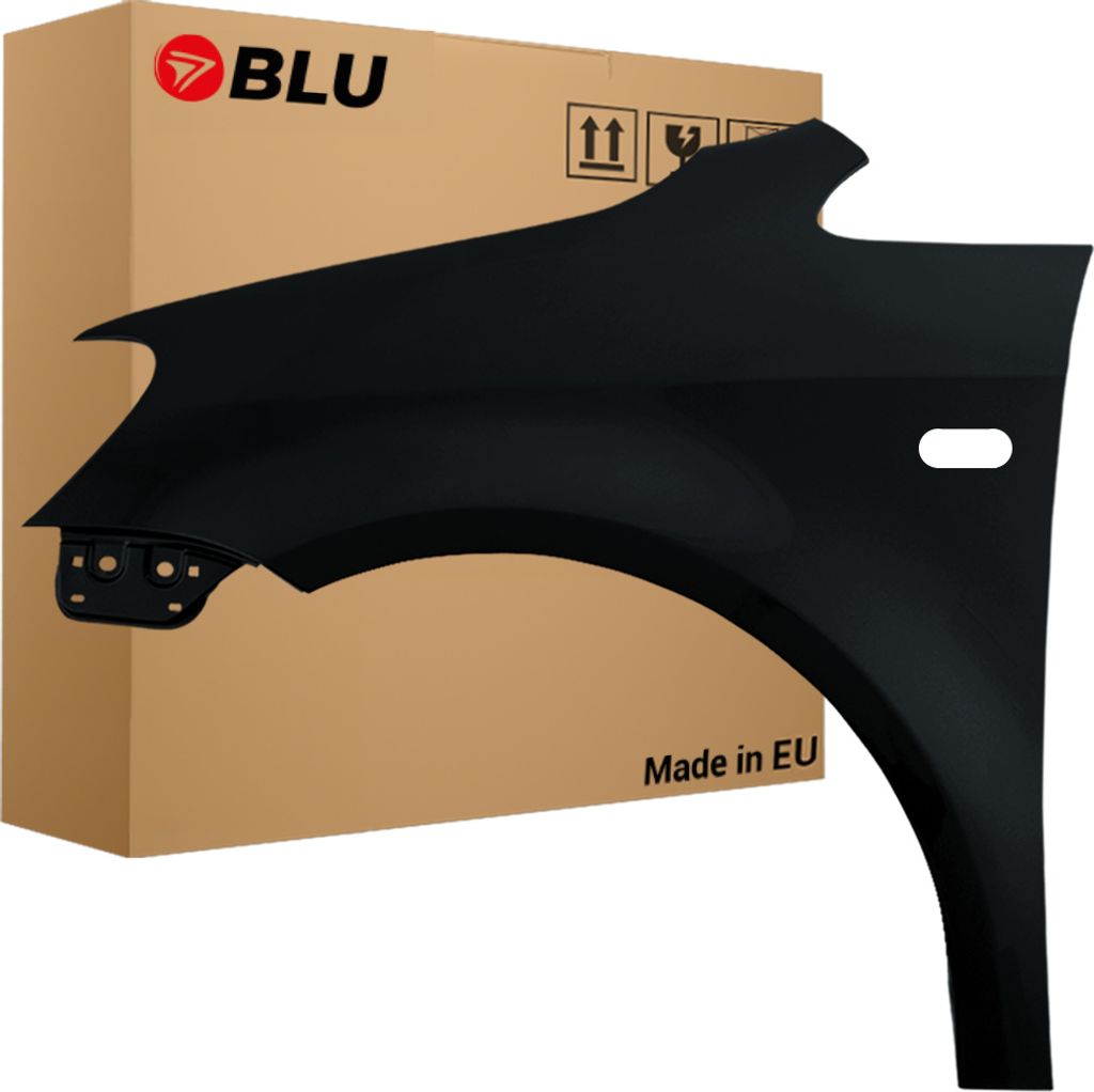 BLU Kotflügel Passend für VW Volkswagen Caddy Lift III 3 2K LC9Z Links Schawrz TiefSchwarz | 2010-2015 | Vorderseite Vorne | Lackiert | Einbaufertig