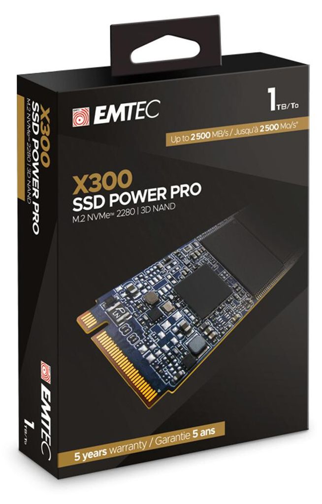 Emtec SSD M.2 NVMe PCIe 3.0 X300 da 1 TB Vendita al Immagine del prodotto 