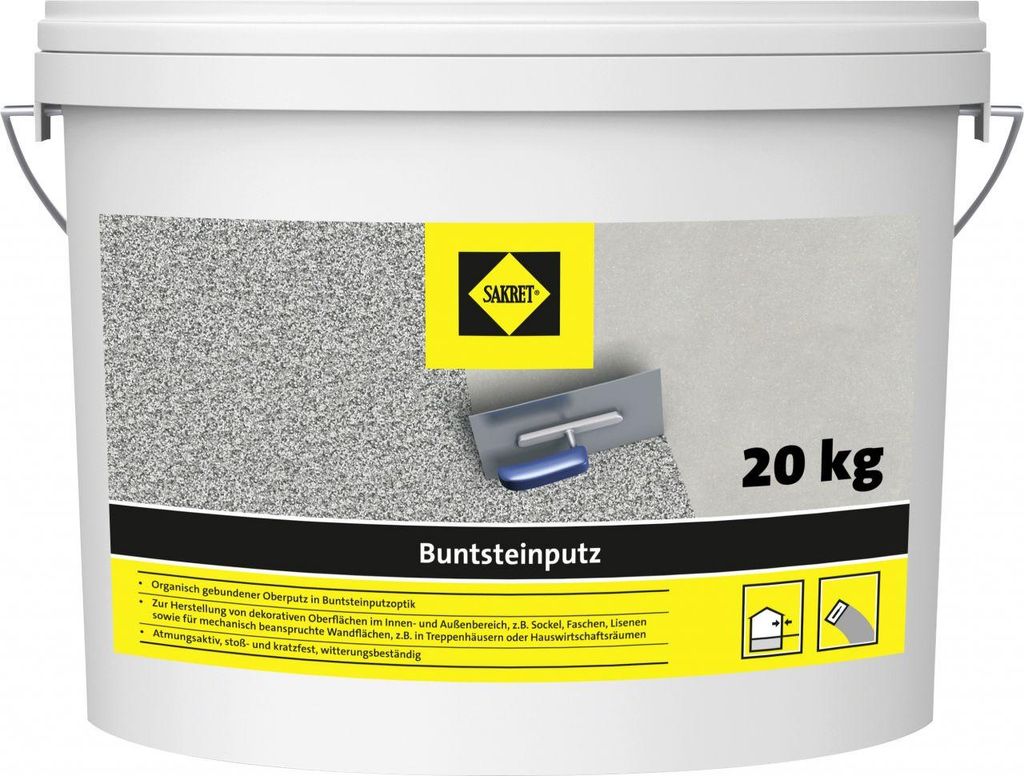 SAKRET Buntsteinputz grau 20 kg Produktbild 