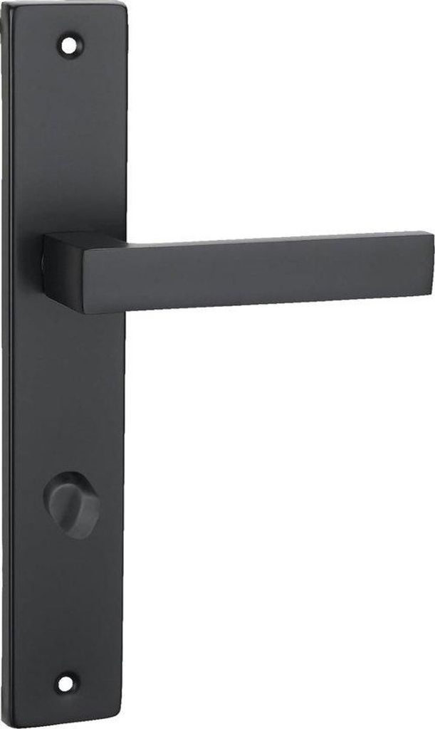 Schwarze WC-Türgriff-Set für Zimmertüren, langschild-garnitur, 78 Türgriff, Türbeschlag-Set