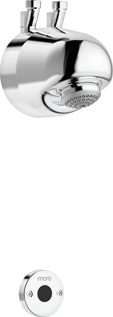 MORA tronic Compact Duschkopf WMS, mit Thermostat, Anschluss von oben Batterieb.