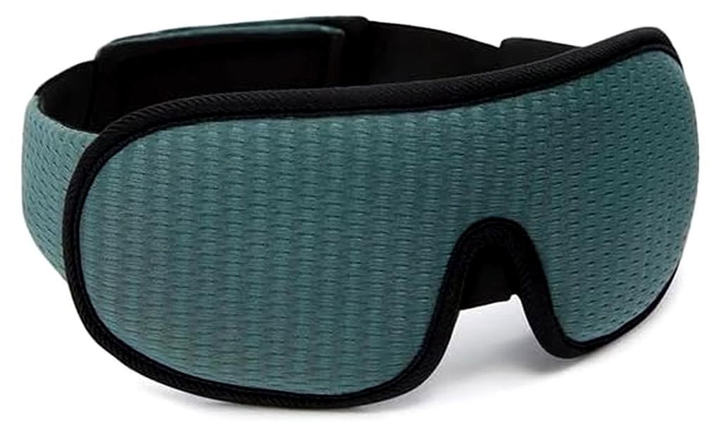 Schlafbrille Schalfamaske, 3D Schlafmaske für Herren und Frauen, für Seitenschläfer, 100% Lichtblockierende, Baumwolle, Dunkelgrün, Verstellbar...