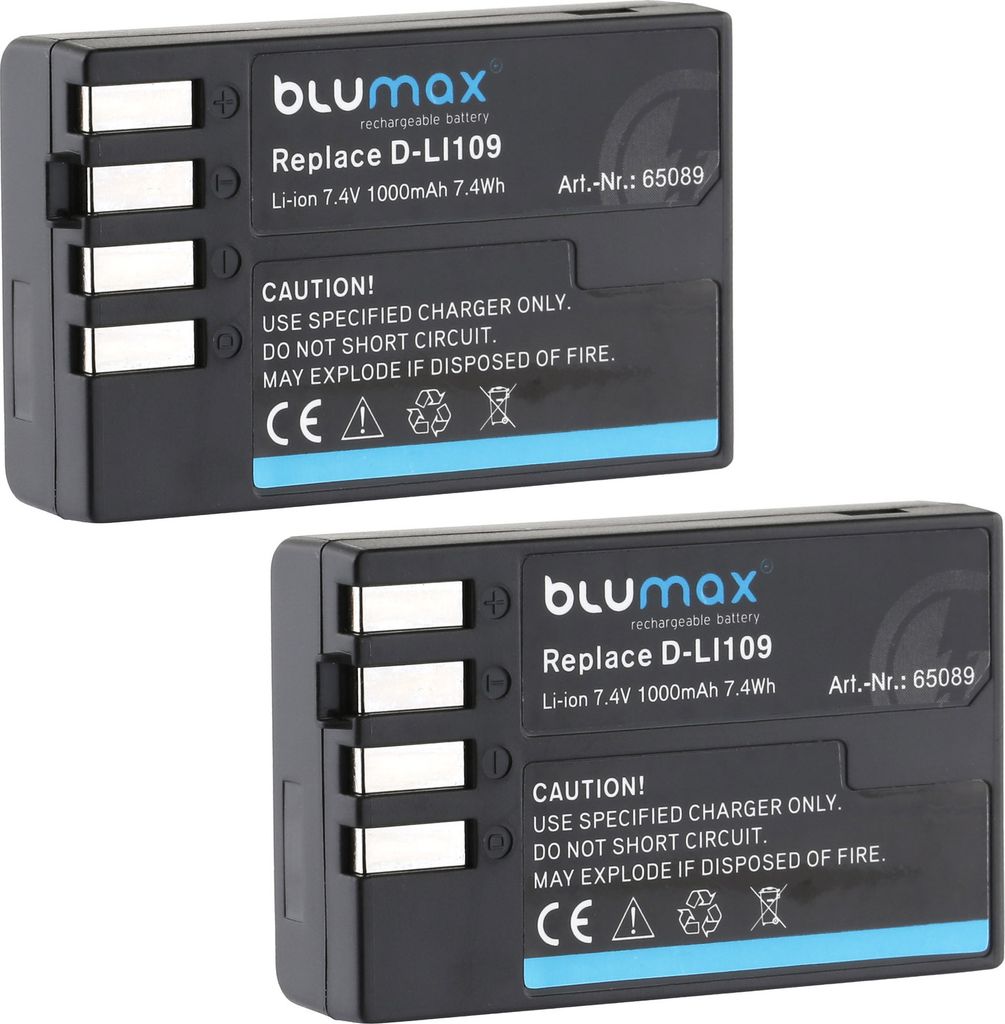 Batteria Sostitutiva Li-Ion 7,2V 1700mAh Per Fotocamera Pentax K-7. Ricambio Compatibile Ad Alta Capacità, Dimensioni Originali.