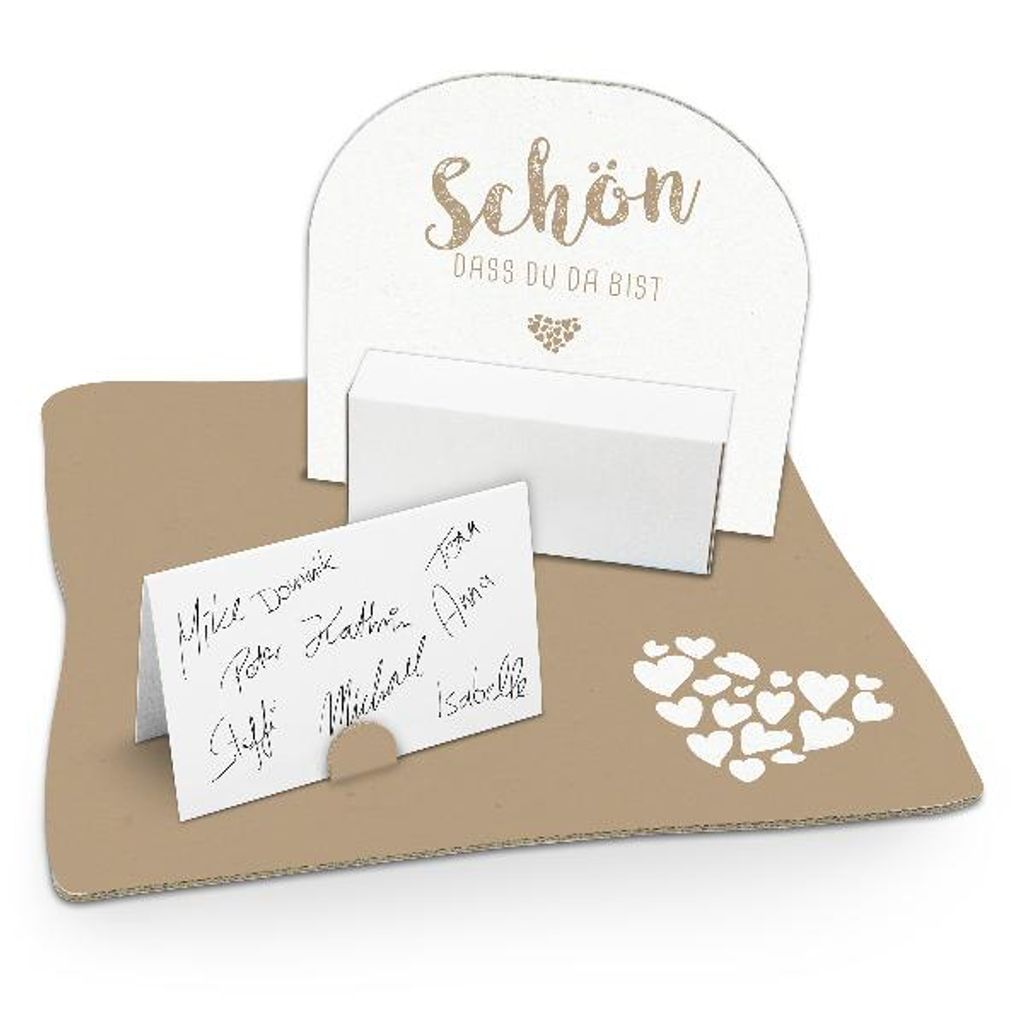 itenga Geldgeschenkverpackung Schön dass du da bist (Motiv 109)Bodenplatte Karte