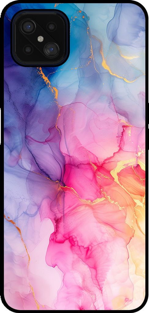 Smartphonica Phone Case Passend für Oppo A92s / Reno4 Z 5G mit Marmor-Druck - TPU zurück Abdeckung Fall Marmor-Design - Regenbogen