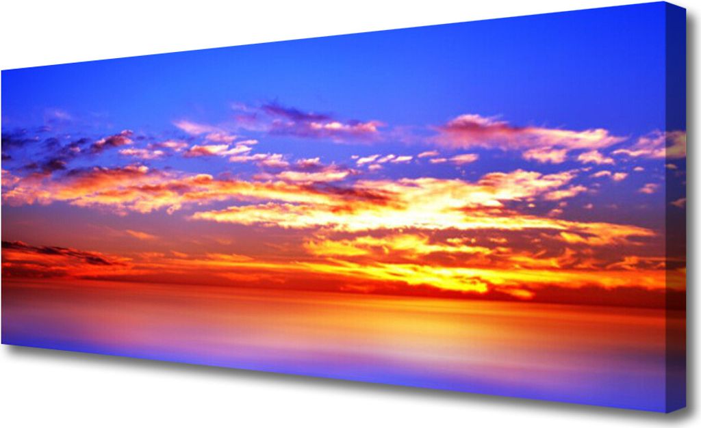 Tulup Leinwand-Bilder 125x50 Wandbild Canvas Kunstdruck Himmel Wolken Meer Landschaft