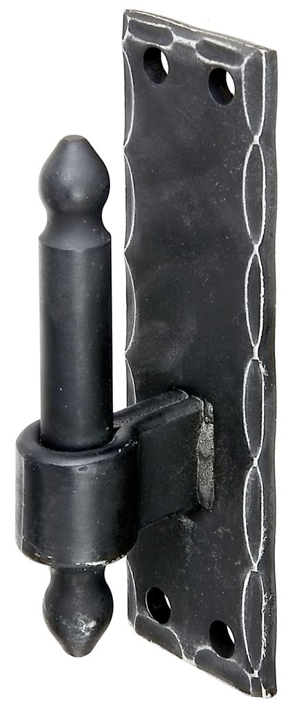 Alberts Kloben auf Platte Schmiedeeisen Form mit DI oder DII-Haken schwarz kunststoffbeschichtet Dornmaß Ø16 mm Platte 150 x 45 mm