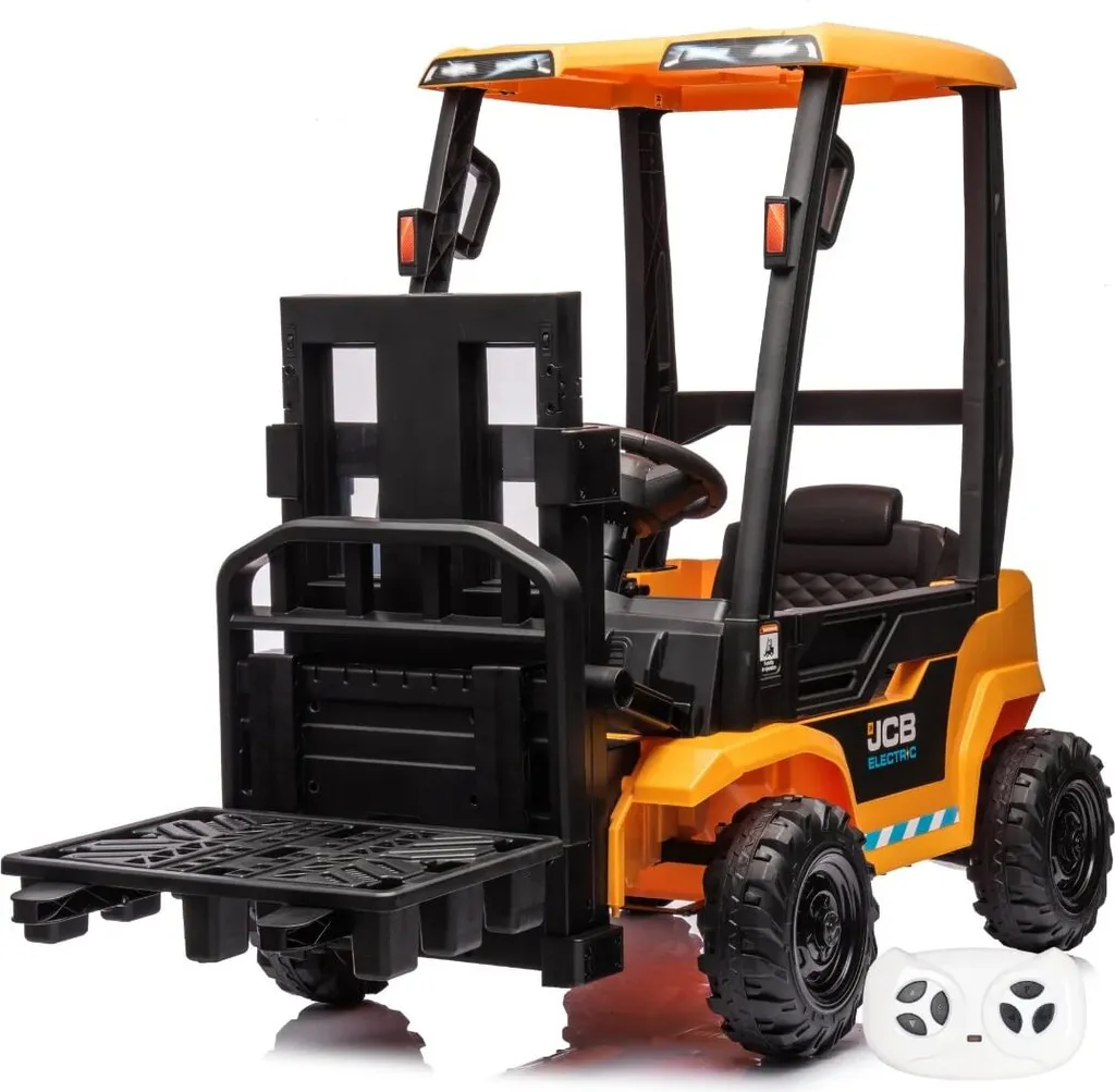 Jouet de chantier électrique 12V JCB pour transporter et lever des charges