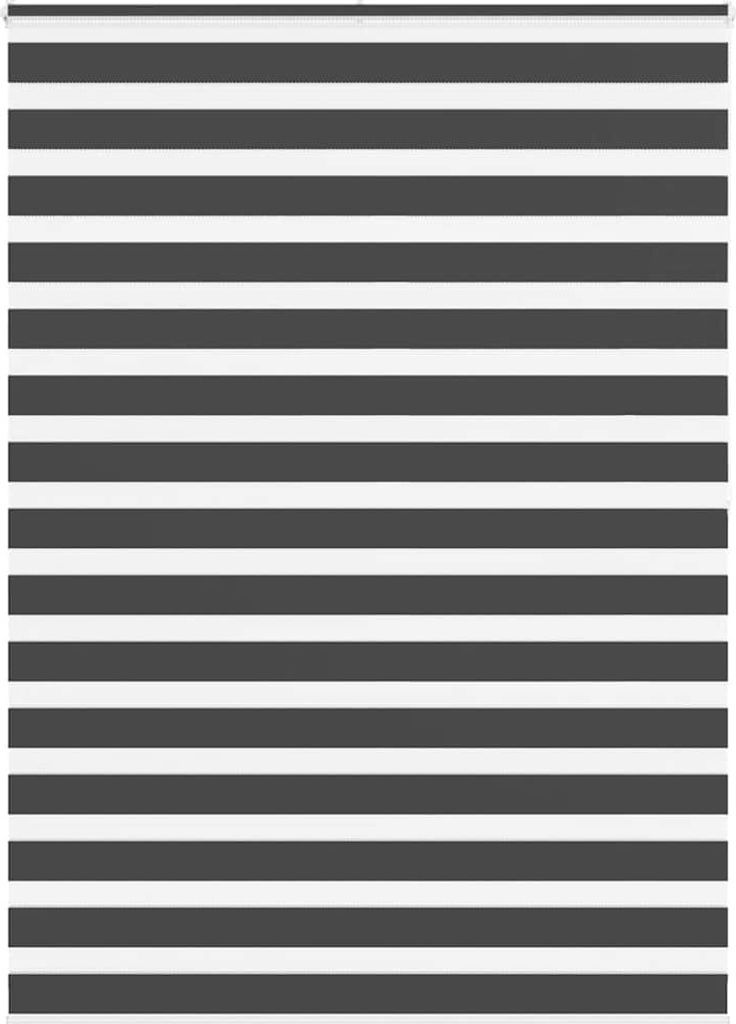 Doppelrollo Schwarz 155x200 cm Stoffbreite 150,9 cm Polyester