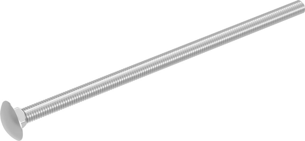 SECCARO Schlossschraube M6 x 140 mm, Edelstahl V2A VA A2, DIN 603 / ISO 8677, Flachrundkopf mit Vierkantansatz, Vollgewinde, 20 Stück