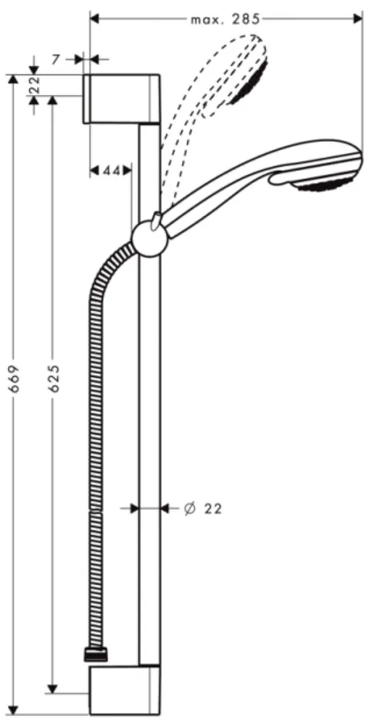 Solution anticalcaire Hansgrohe Crometta 85 Vario set douche complet chrome - 6