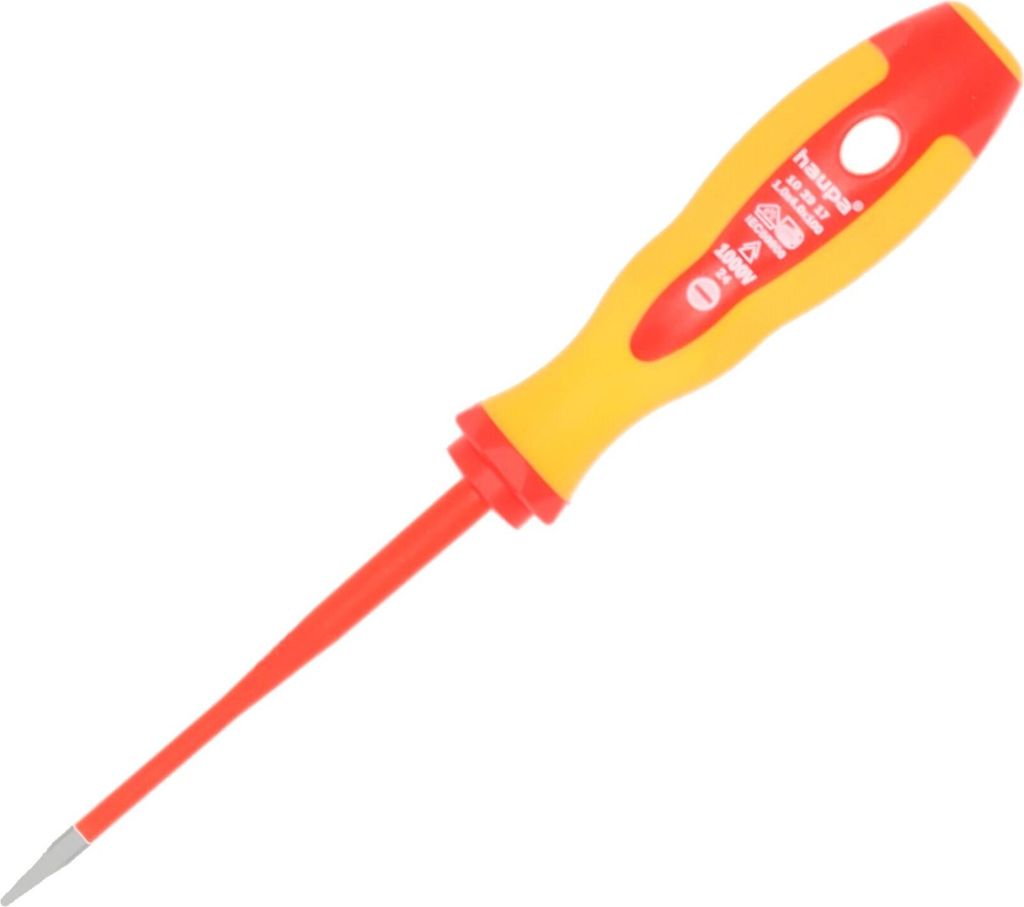 Haupa VDE-isolierter Schlitzschraubendreher HupSlim 4 x 1 x 100 mm - Maxami