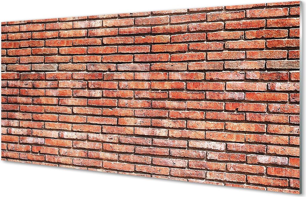 Glasbilder 100x50 Wandkunst Vintage brick wall Produktbild 