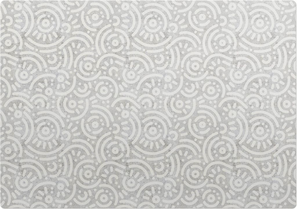 Geometrisches Retro-Muster – Bodenschutzmatte – Rutschfest – Schutzmatte für Büro – Vinylmatte – Stuhlunterlage – 100 x 100 cm