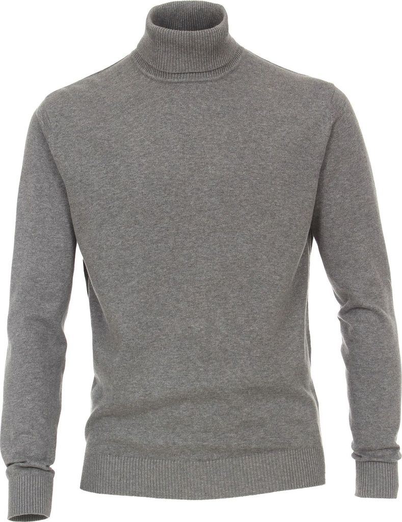 REDMOND Casual Herren Pullover Langarm Rollkragen Comfort Grau XXL