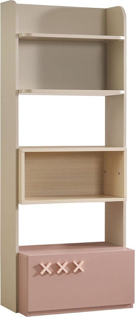 Bücherregal Rosie in Rosa/Beige