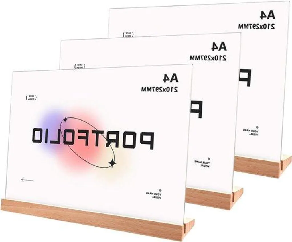 Support de table en acrylique A4 pour menus et bannières publicitaires