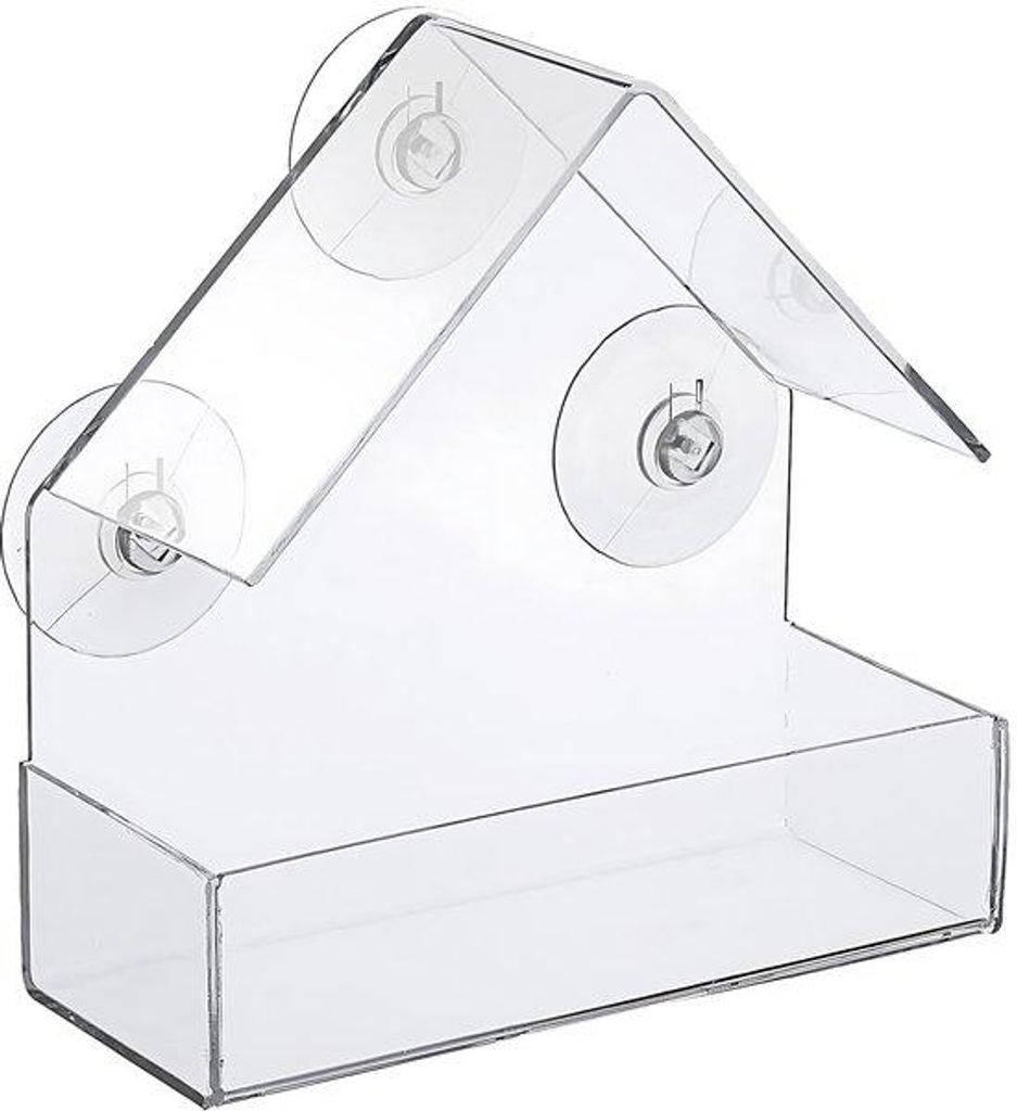 Kleines Vogelhaus aus Acryl transparent