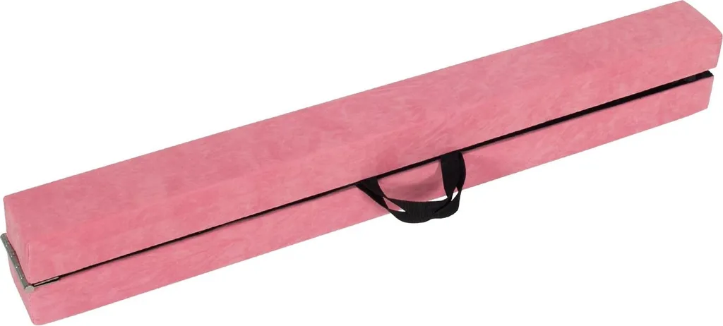 Poutre de gymnastique pliable 270 cm rose pour entraînement à domicile
