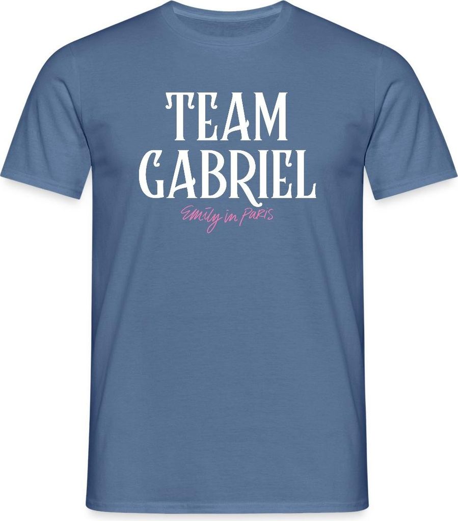 Spreadshirt Emily In Paris Team Gabriel Männer T-Shirt, L, Taubenblau