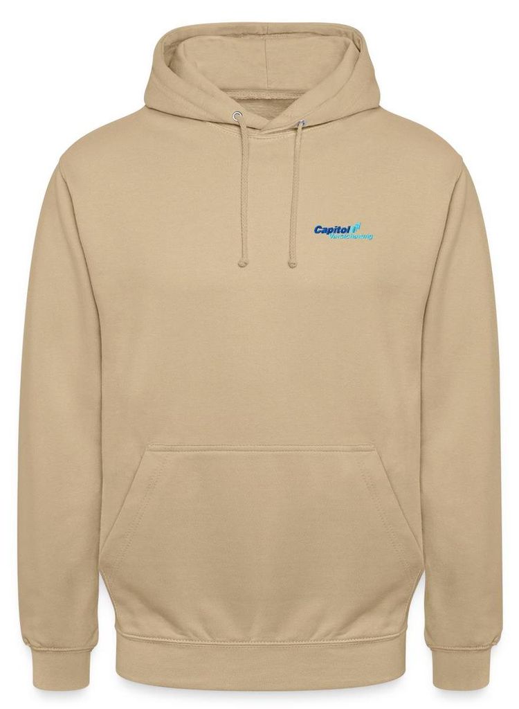 Spreadshirt Stromberg Gesticktes Logo Der Capitol Versicherung Uni Hoodie, S, Beige