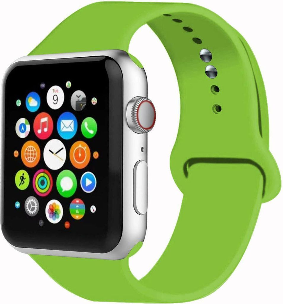 Apple Watch Silikon Sport Ersatz Armband - Grün, 38/40/41mm S/M