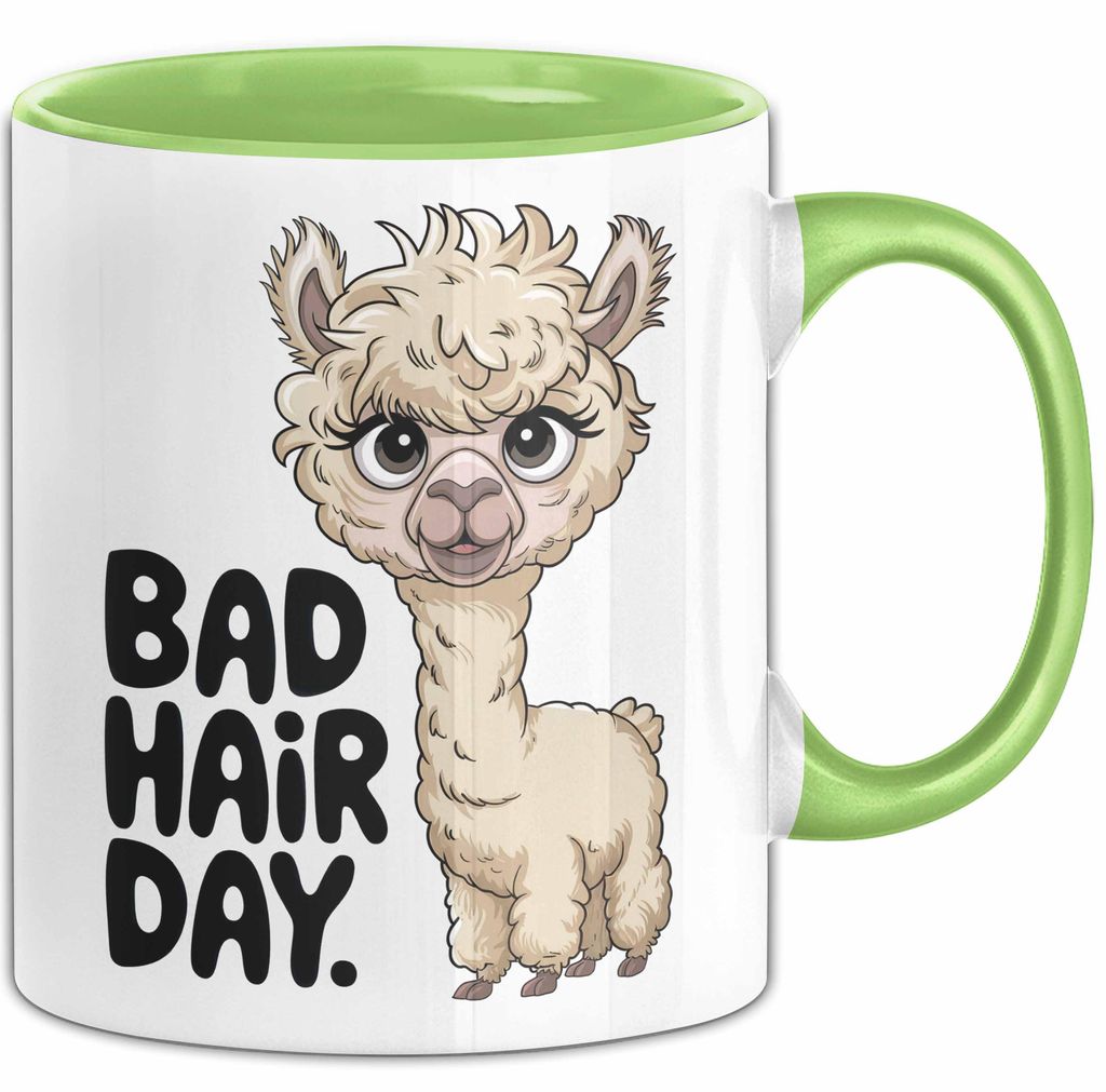 Alpaka Liebhaber Tasse Geschenkidee für Tierfreunde (Grün)