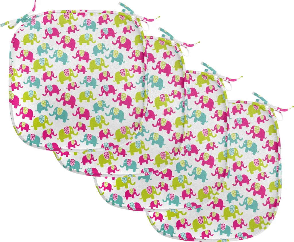 Coussin décoratif imperméable avec sangles 40x40cm lot de 4 motifs dessins