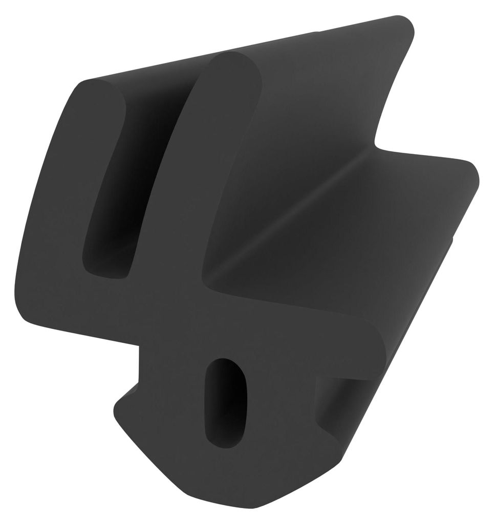 Anschlagdichtung mit Lippe für Rehau Fenster - Schwarz - 5 Meter - 10,5 mm Höhe - Fensterdichtung Gummi - Dichtungsprofil