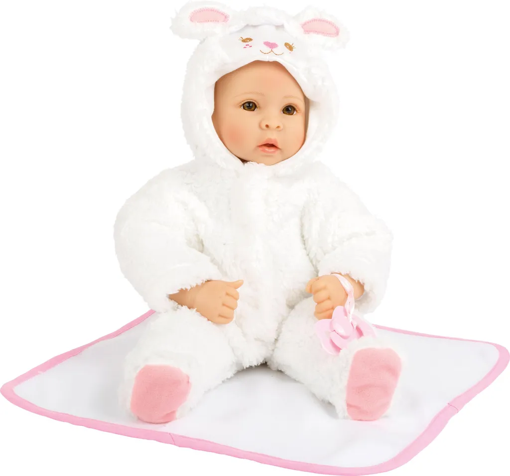 Bébé poupée agneau en peluche douce de 30 cm pour l'éveil des nouveau-nés