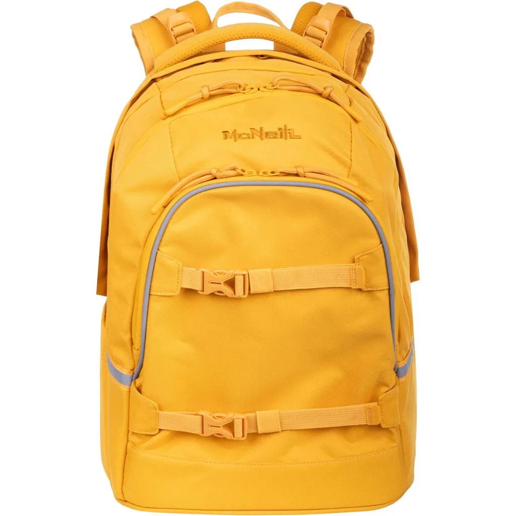 Sac d'école McNeill Milo Jaune Foncé - Cartable Robuste et Réfléchissant