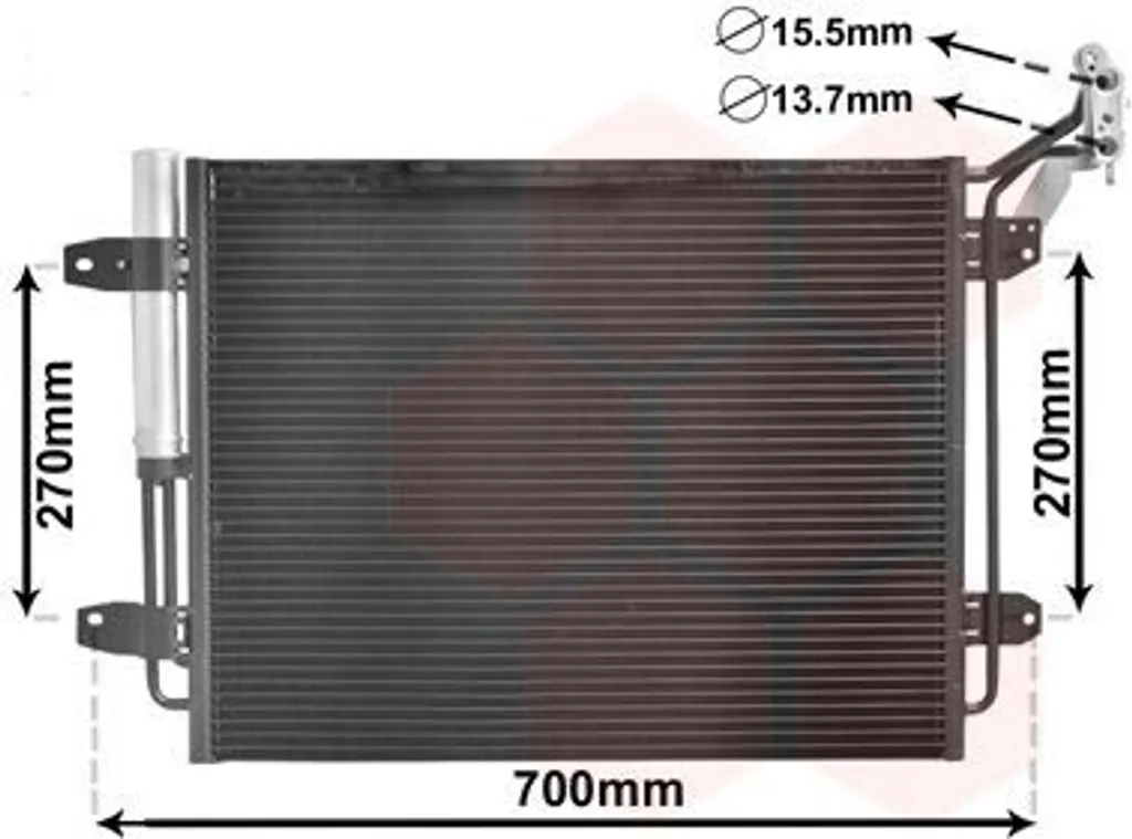 Condenseur de clim Van Wezel pour VW Tiguan 5N - Pièce d'origine