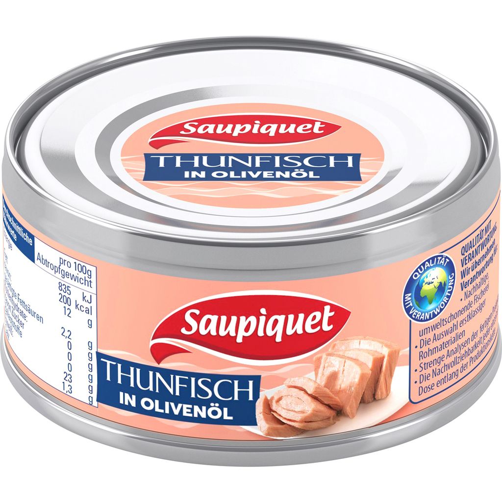Saupiquet tuńczyk w oliwie z oliwek kawałki tuńczyka w Zdjęcie produktu 