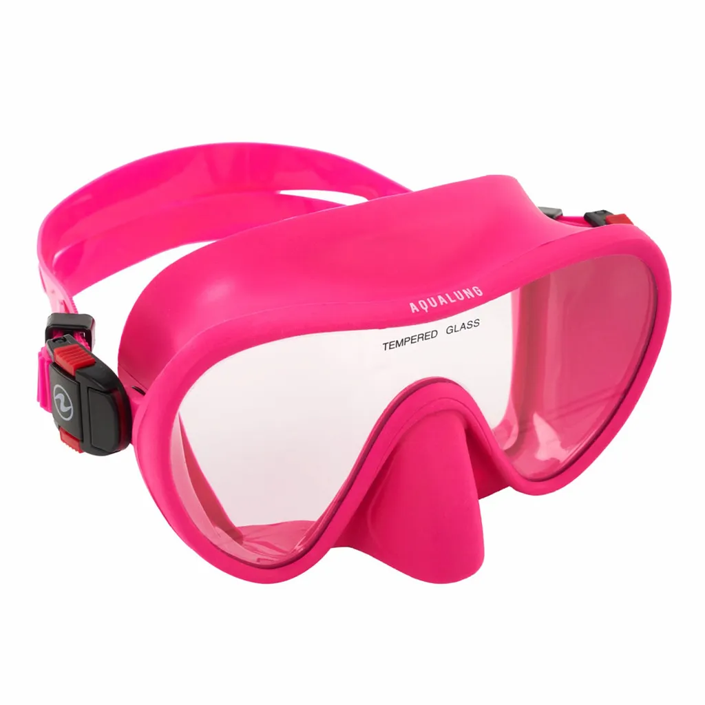 Masque de plongée anti-buée et sans fuite Aqualung Nabul rose clair