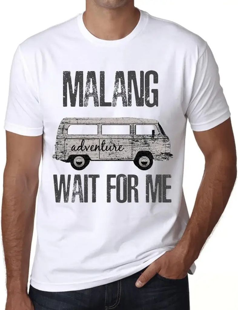 Herren Grafik T-Shirt Abenteuer warten auf mich in Malang – Adventure Wait For Me In Malang – Öko-Verantwortlich Vintage Jahrgang Kurzarm Lustige